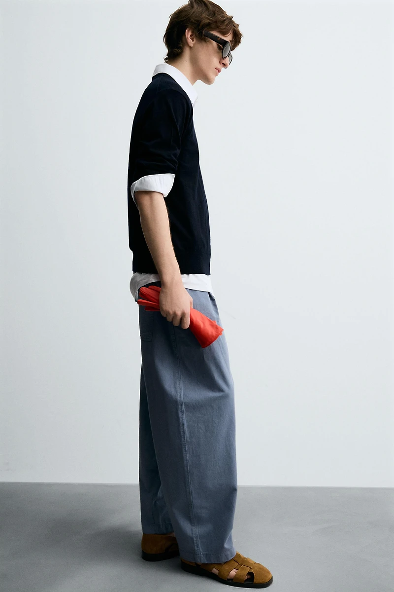 PLEATED BALLOON FIT PANTS