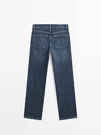Jean straight décontracté taille haute