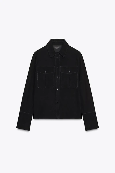 ZW COLLECTION SUEDE LEATHER SHIRT