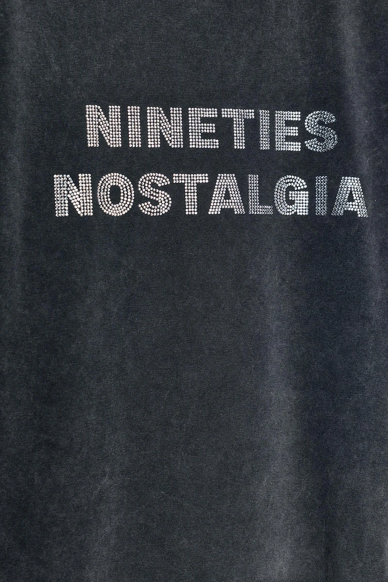 WASHED TEXT T-SHIRT