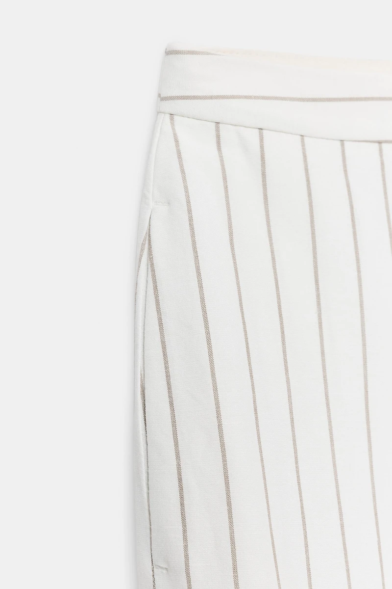 STRIPED LINEN PAREO PANTS ZW COLLECTION