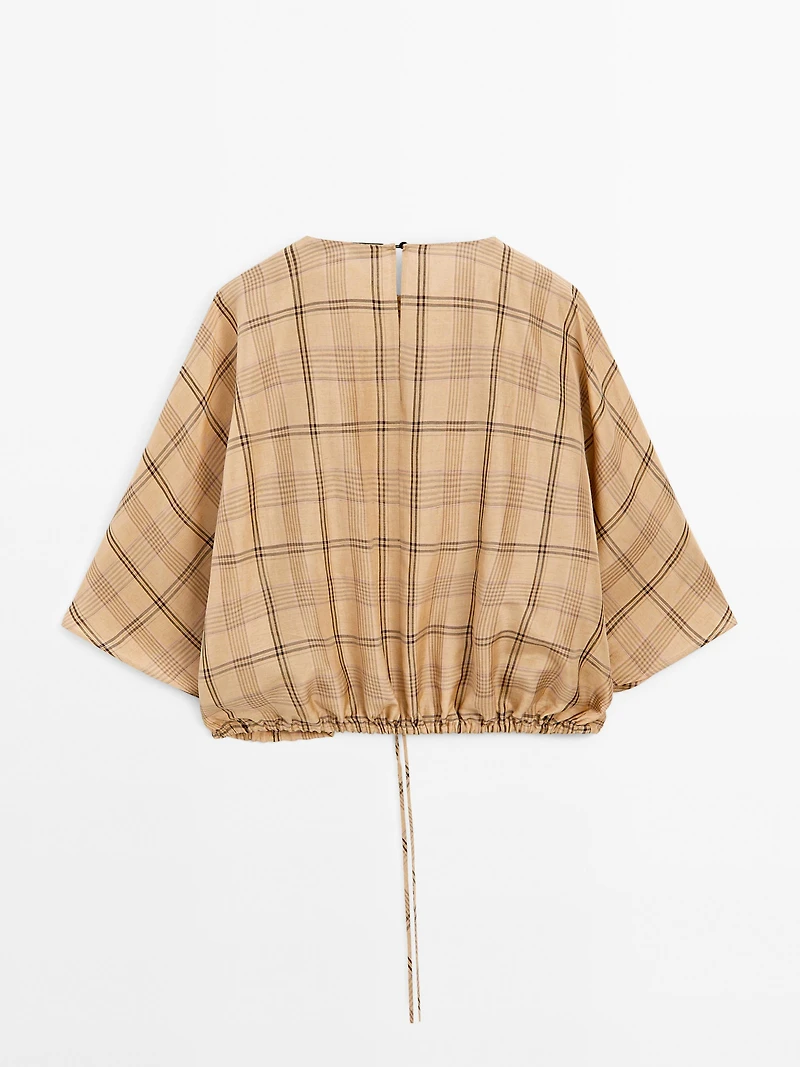 Blouse à carreaux avec fleurs - STUDIO