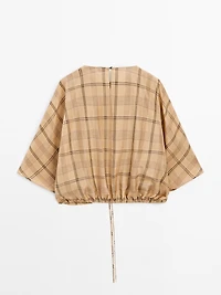 Blouse à carreaux avec fleurs - STUDIO