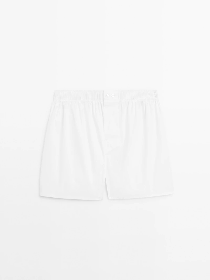 Caleçon uni 100 % coton