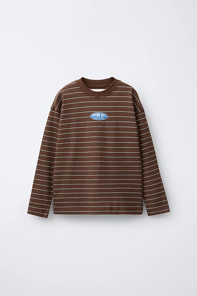 STRIPED PRINT T-SHIRT