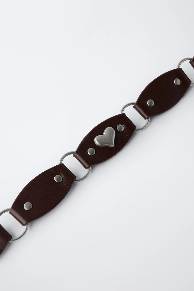 HEART APPLIQUÉ BELT