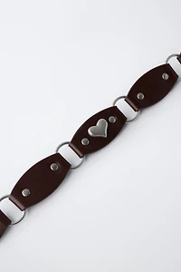 HEART APPLIQUÉ BELT