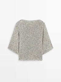 100% cotton knit cape sweater