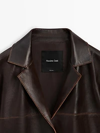 Nappa leather midi jacket
