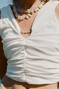 DRAPED CROP TOP