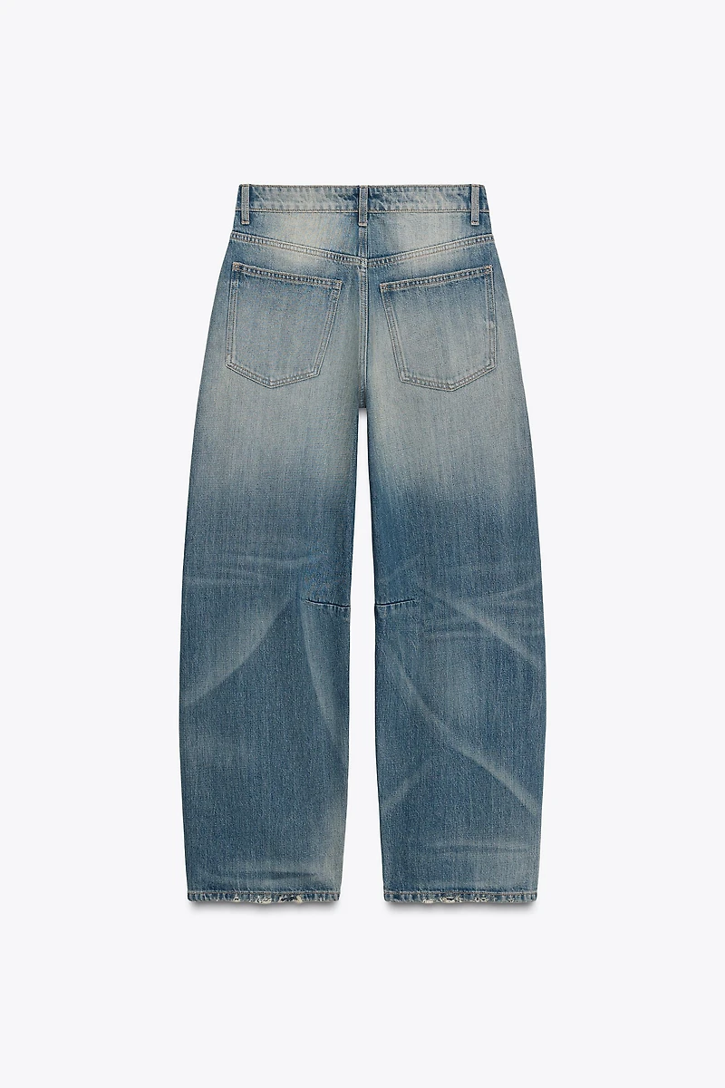 TRF MID-RISE BAGGY BALLOON JEANS