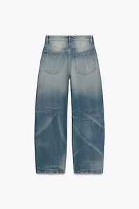 TRF MID-RISE BAGGY BALLOON JEANS