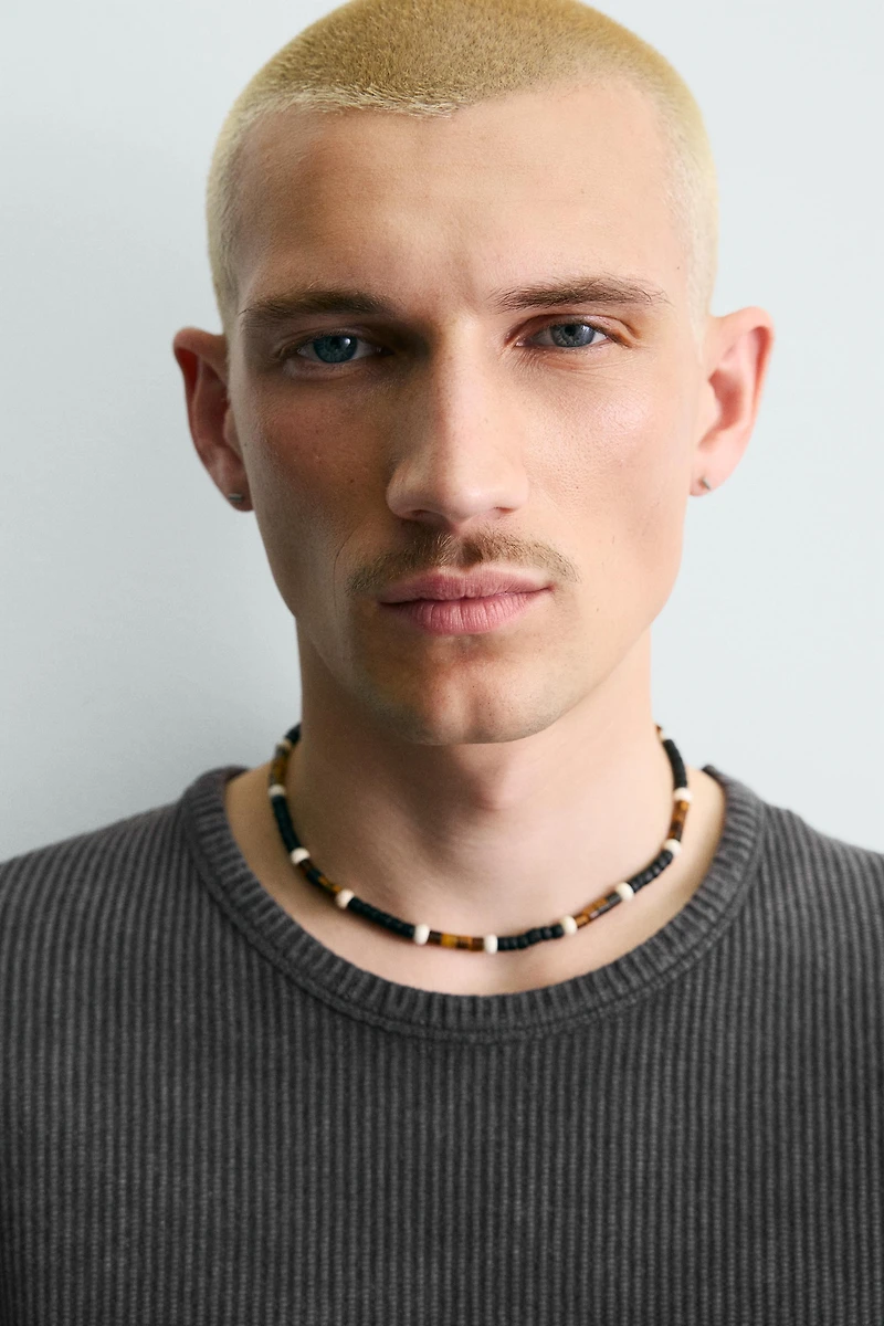 T-SHIRT EN MAILLE SLIM STRUCTURÉE
