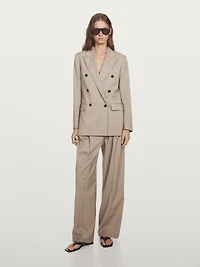 100% wool double-breasted blazer