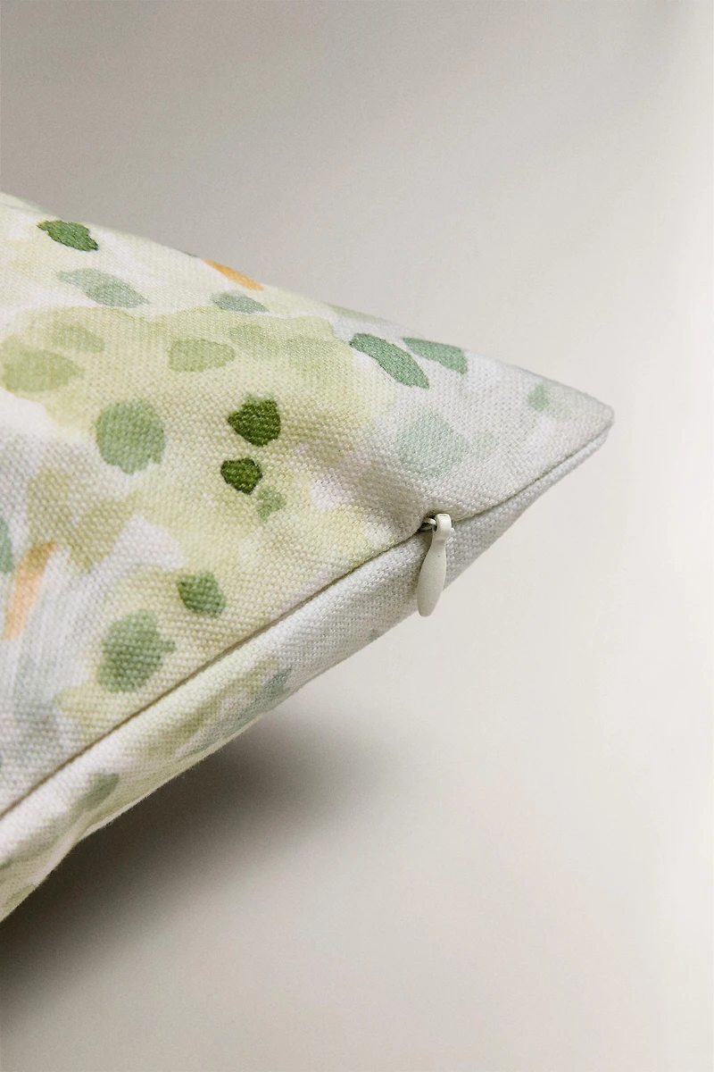 HOUSSE DE COUSSIN IMPRIMÉ FLORAL AQUARELLE