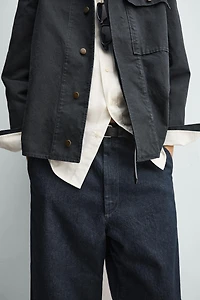 RELAXED FIT DENIM JORTS