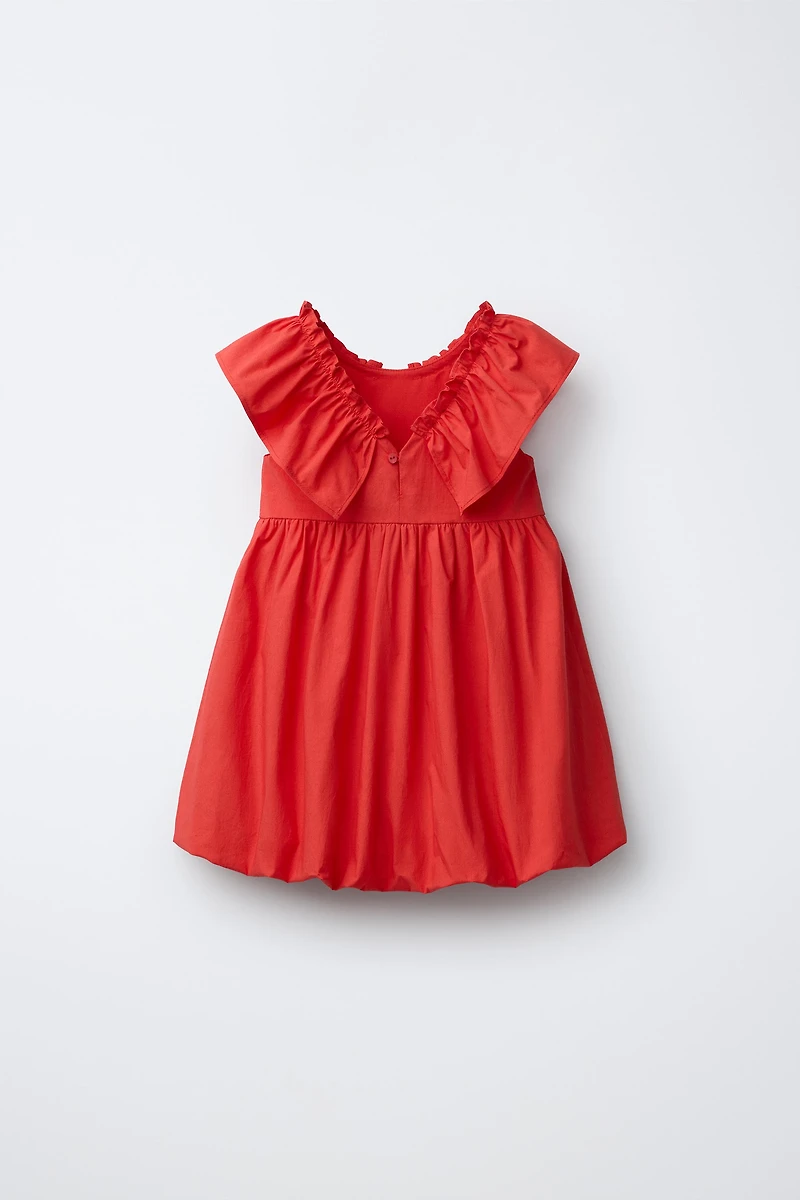 POPLIN BALLOON DRESS