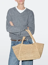 Tote bag moyen format 100 % raphia