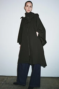 WATER REPELLENT CAPE TRENCH COAT ZW COLLECTION LIMITED EDITION