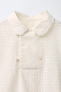 CHEMISE TEXTURÉE À FERMETURE CROISÉE