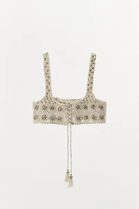 LIMITED EDITION BEADED CROCHET BRA