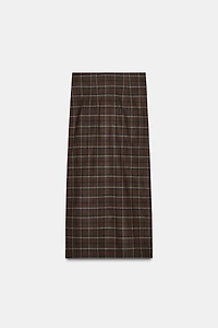 ZW COLLECTION DRAPED PLAID SKIRT