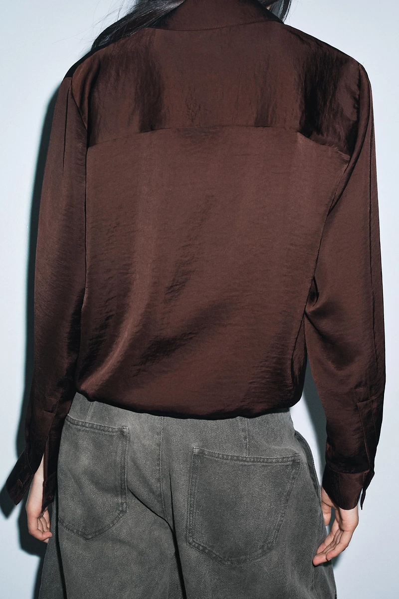 SATIN EFFECT SHIRT ZW COLLECTION