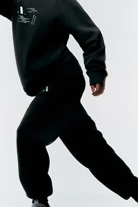 REFLECTIVE TEXT SPORTY JOGGER PANTS