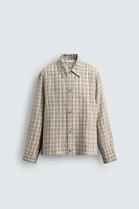 TEXTURED PLAID SHIRT