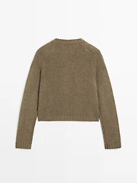 Cardigan à manches raglan 100 % laine