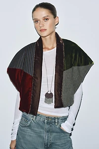 VESTE REMBOURRÉE BIMATIÈRE EN VELOURS