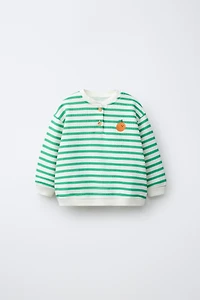 SWEAT BRODERIE MANDARINE