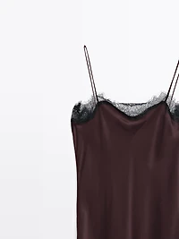 Long satin slip dress - STUDIO