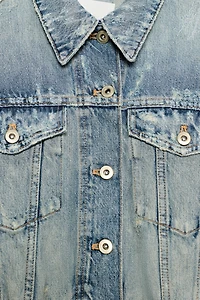 TRF RIPPED DENIM JACKET