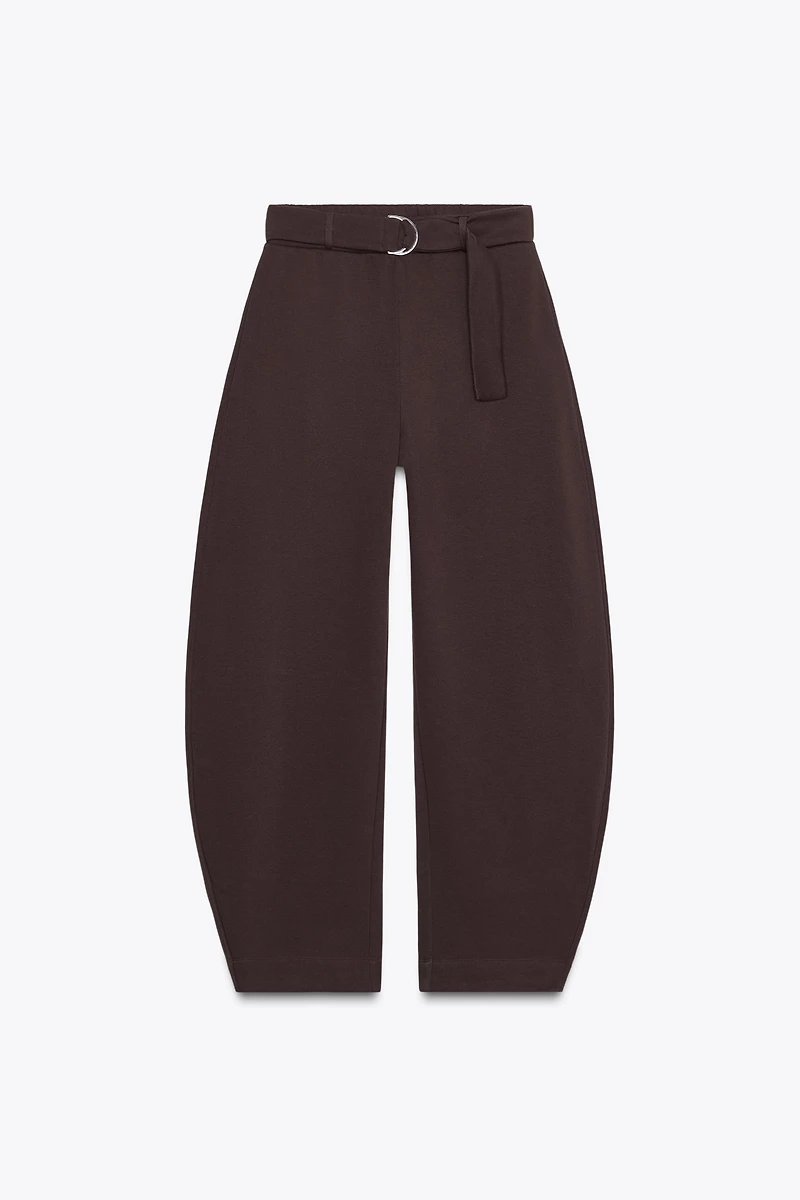 PLUSH BELTED PANTS