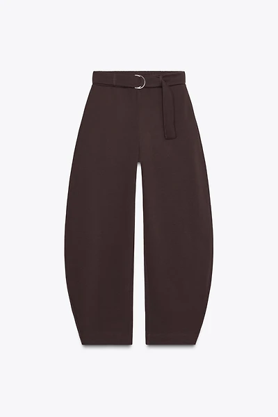 PLUSH BELTED PANTS