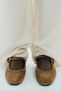 SUEDE BALLET FLATS