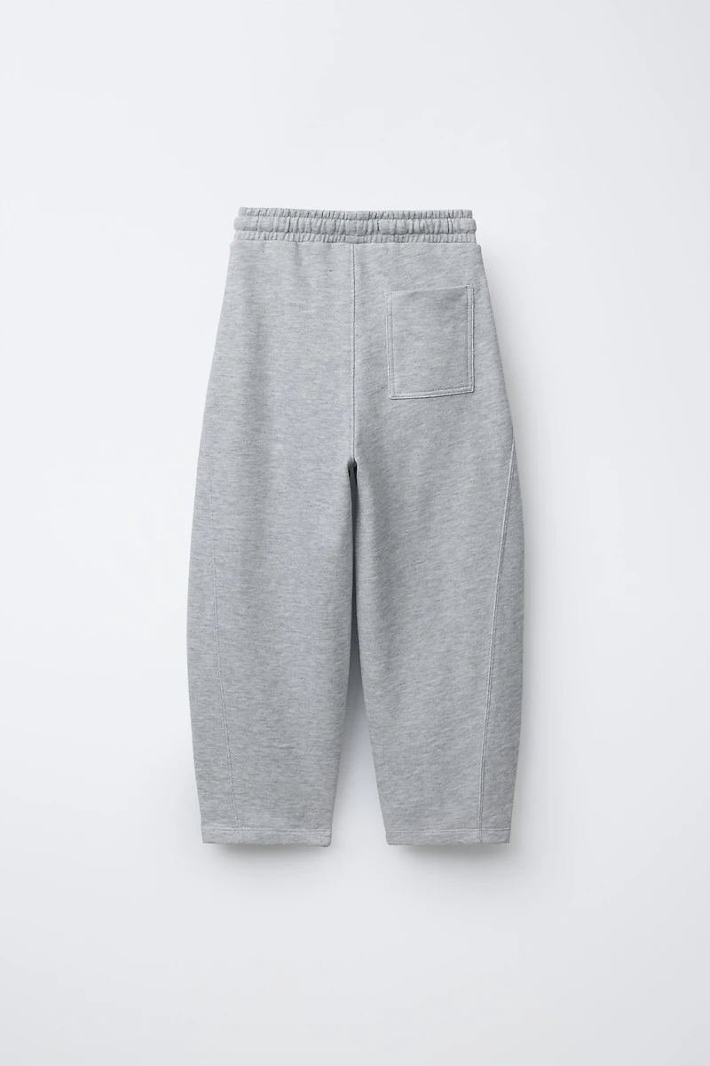 BARREL PANTS WITH LABEL
