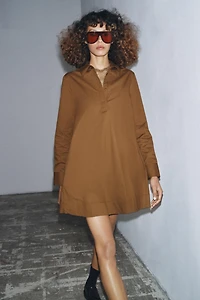 POPLIN SHIRT DRESS ZW COLLECTION