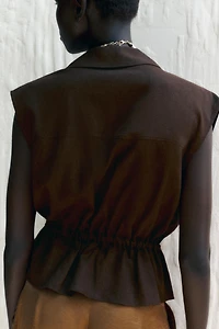 LINEN SAFARI TOP