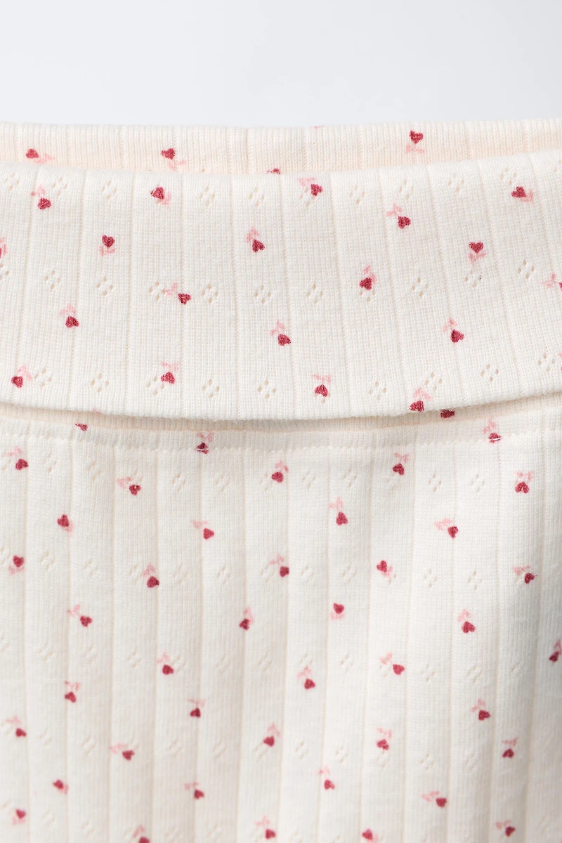HEART PRINT JACKET, BODYSUIT, AND LEGGINGS SET
