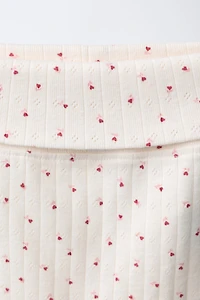 HEART PRINT JACKET, BODYSUIT, AND LEGGINGS SET