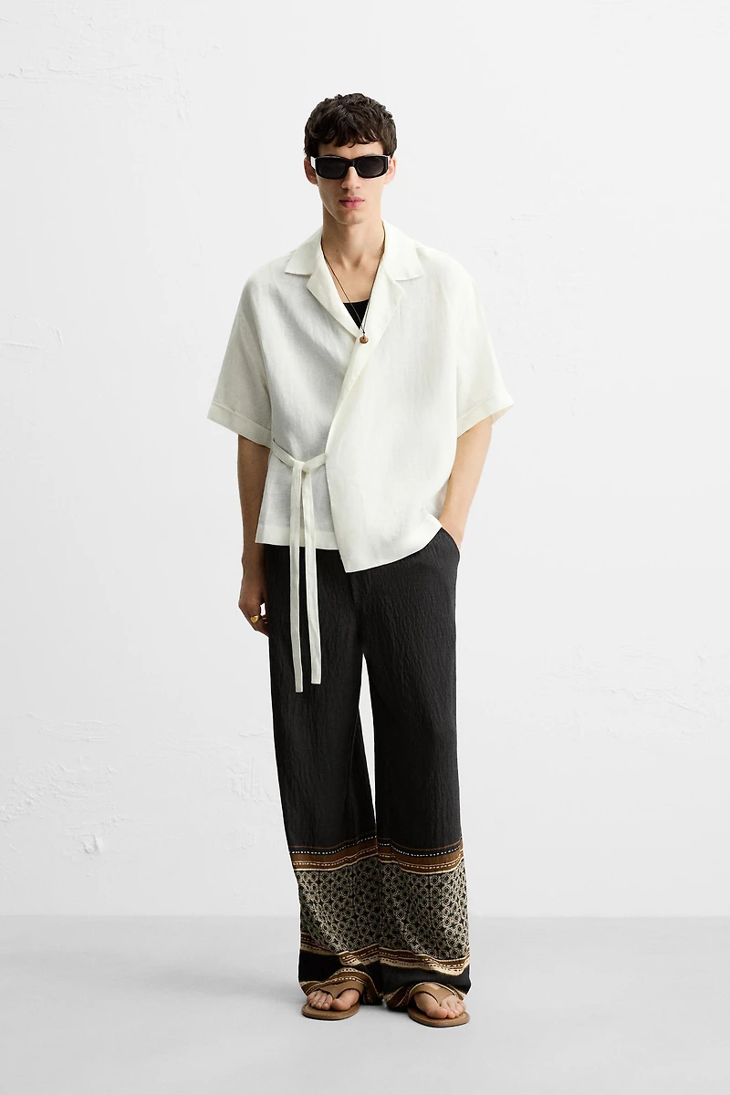 CHEMISE 100 % LIN LAZADA