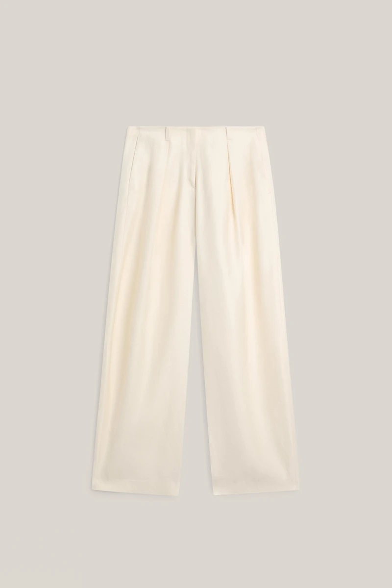 Wide-leg trousers with pleated details - LIMITED EDITION