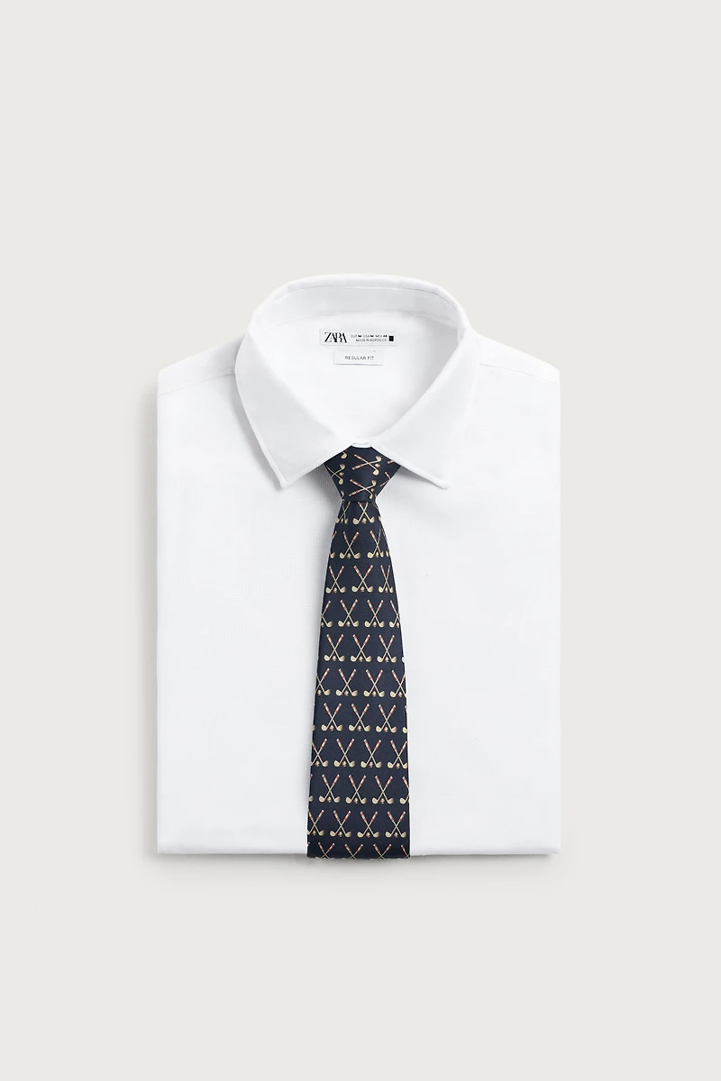 100% SILK JACQUARD GOLF TIE