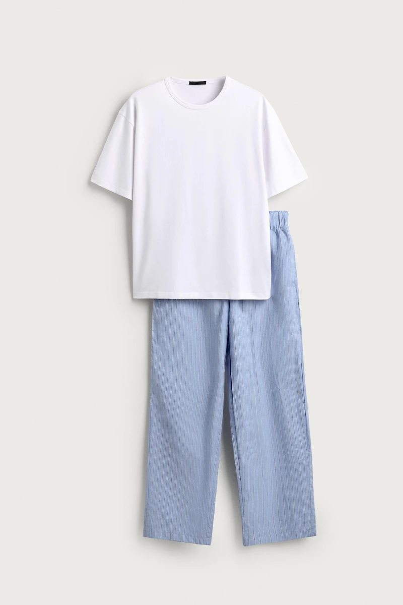 STRIPED PANTS PAJAMA SET