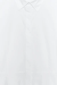 PEPLUM POPLIN SHIRT