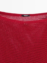 Asymmetric cotton blend cape