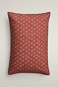 FLORAL AND STRIPE THROW PILLOW COVER