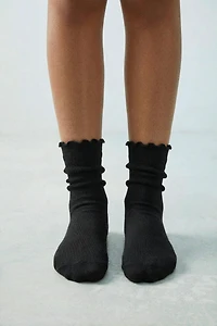 THREE-PACK OF TERRY CLOTH MID-CALF SOCKS